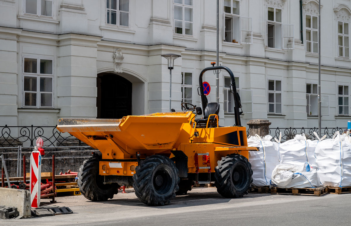 Fuite hydraulique sur un Dumper