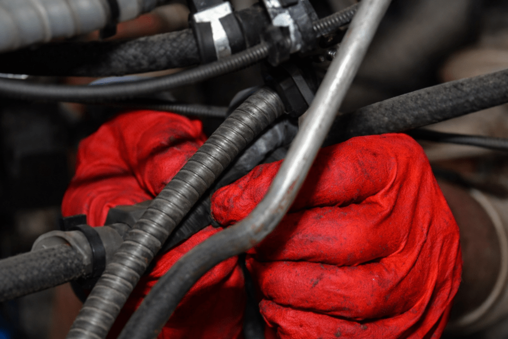 Remplacement flexible hydraulique en urgence sur site